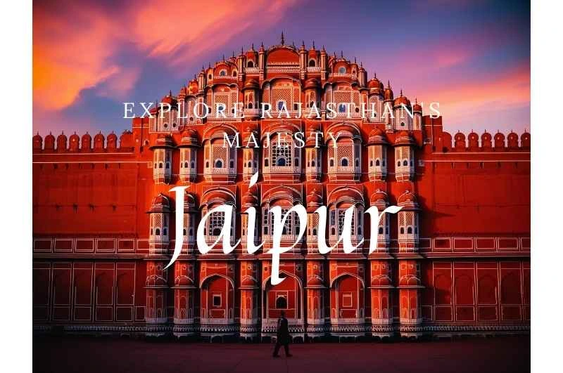 A family enjoying their 3-day Jaipur tour package, visiting Amber Fort, Hawa Mahal, and bustling local markets.