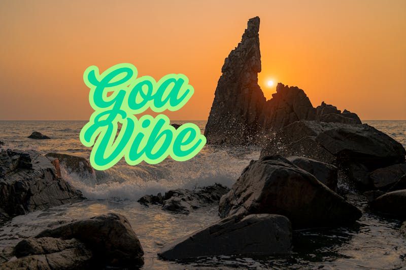 Scenic view of a beach in Goa with golden sand, palm trees, and blue waters – Travelsthan Goa Tour Package